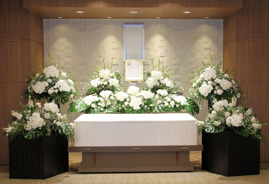 上越市の家族葬プラン115祭壇イメージ