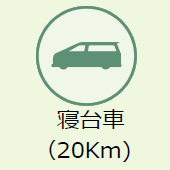 上越市のお葬式：寝台車（20㎞）